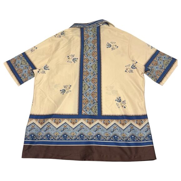 Alan Stuart 70s Retro Shirt Geometric Print Large Vintage Fall Streetwear - Picture 3 of 12